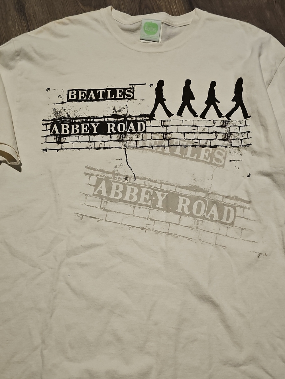 Beatles Abbey Road Graphic Tee Shirt 2005 Y2k Music White Black Large Men Women